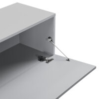 Hängeboard Evaton 140x33x30 cm mit 2 Ablageflächen Hellgrau