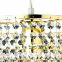 Hängelampe Pendellampe Pendelleuchte ~ Messing/klar