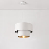 Hängeleuchte Lopar Ø 30cm Weiss Silber