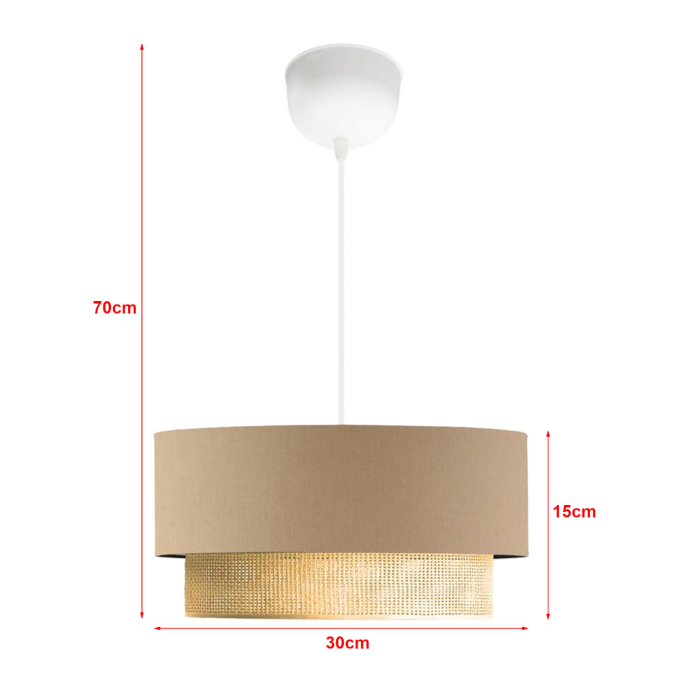 Hängeleuchte Loughborough 1xE27 Beige Gelb