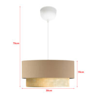 Hängeleuchte Loughborough 1xE27 Beige Gelb