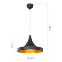 Hängeleuchte Bamber Bridge 22.5x32.5cm 1-flammig Messing