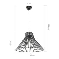 Hängeleuchte Bloxwich E27 Metall Schwarz