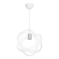 Hängeleuchte Hove E27 Metall Weiss Silber