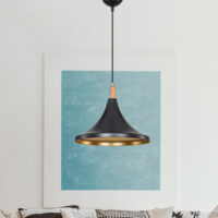 Hängeleuchte Hastings E27 Schwarz Gold