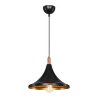 Hängeleuchte Hastings E27 Schwarz Gold