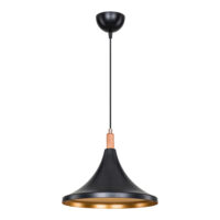 Hängeleuchte Hastings E27 Schwarz Gold