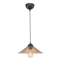 Hängeleuchte Hereford E27 Schwarz Bernstein