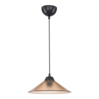 Hängeleuchte Hereford E27 Schwarz Bernstein