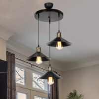 Hängeleuchte Cumbernauld 3xE27 Schwarz Bronze Antik