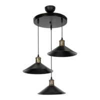 Hängeleuchte Cumbernauld 3xE27 Schwarz Bronze Antik