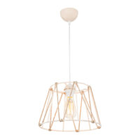 Hängeleuchte Halifax E27 Weiss Creme Jute