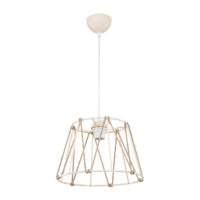 Hängeleuchte Halifax E27 Weiss Creme Jute