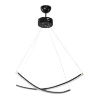 Hängeleuchte Eastbourne mit 180 LEDs Aluminium Schwarz Weiss