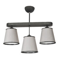 Hängeleuchte Ruislip 3 -flammig Grau