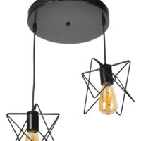 Hängeleuchte Manningtree 2-flammig Schwarz