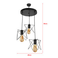 Hängeleuchte Manningtree 3-flammig Schwarz