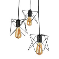 Hängeleuchte Manningtree 3-flammig Schwarz