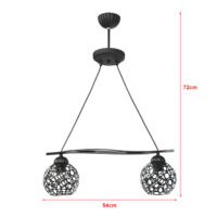 Hängeleuchte Hyde 2-flammig Schwarz