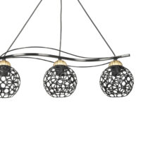 Hängeleuchte Hyde 3-flammig Schwarz Gold