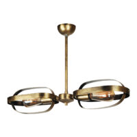 Hängeleuchte Saltash 2xE27 Gold mit schwarzer Patina