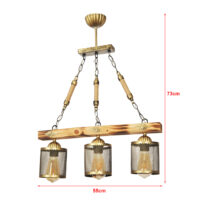 Hängeleuchte Needham 3-flammig Gold mit schwarzer Patina