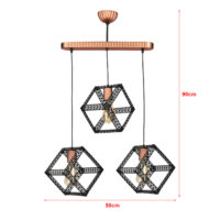 Hängeleuchte Diss Schwarz Kupfer