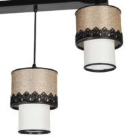 Hängeleuchte Broadstairs Schwarz Beige Weiss