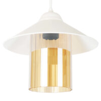 Hängeleuchte Bromsgrove Weiss Honigglas