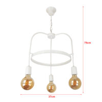 Hängeleuchte Llandudno 3xE27 Metall Weiss