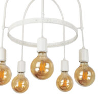 Hängeleuchte Llandudno 5xE27 Metall Weiss