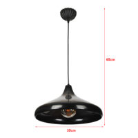 Hängeleuchte Knutsford 1xE27 Schwarz