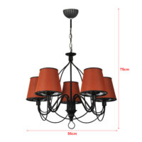 Kronleuchter Hatfield 5xE27 Orange