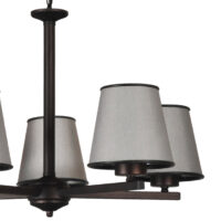 Hängeleuchte Axbridge 5xE27 Metall Grau