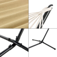 Hängematte 'Surte' mit Gestell 200x100cm Beige