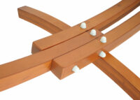 Hängematte mit Gestell FSC-zertifiziert 320cm braun, Matte creme-weiss