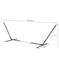 Hängemattengestell Hängemattenständer 308-380cm Metall