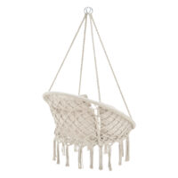 Hängesessel Kailua Max. 150 kg Indoor Outdoor mit Kissen Creme