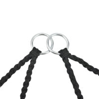 Hängesessel Kailua Max. 150 kg Indoor Outdoor mit Kissen Schwarz