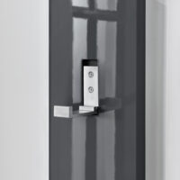 Wandgarderobe Hansnes mit Klapphaken 170 cm Schwarz Hochglanz