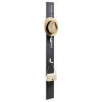 Wandgarderobe Hansnes mit Klapphaken 170 cm Schwarz Hochglanz