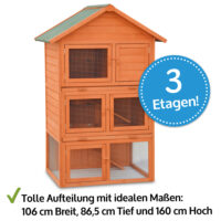 Hasenstall Kaninchenstall Jumbo ~ 3 Etagen