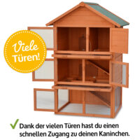 Hasenstall Kaninchenstall Jumbo ~ 3 Etagen