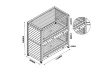 Hasenstall Kaninchenstall Knuffel mit klappbarem Gitterdach