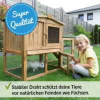 Hasenstall Kaninchenstall Meister Lampe mit Freigehege