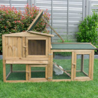 Hasenstall Kaninchenstall Meister Lampe mit Freigehege