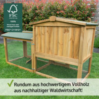 Hasenstall Kaninchenstall Meister Lampe mit Freigehege