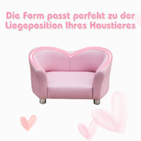 Haustiersofa Hundesofa Hundebett Katzensofa Rosa Kunstleder