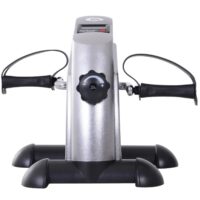 Heimtrainer Mini Bike Pedaltrainer LCD-Display - silber