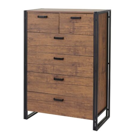 Highboard HWC Kommode Wildeiche-Optik 115x80x40cm